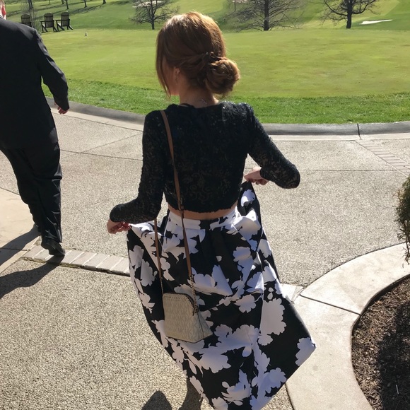 long black and white prom dress - Picture 3 of 3